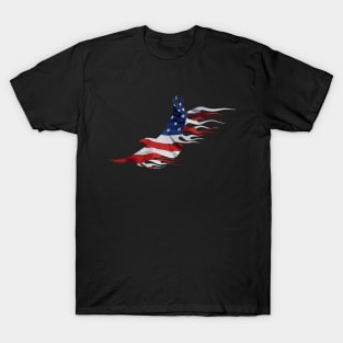 Flaming American Eagle T-Shirt